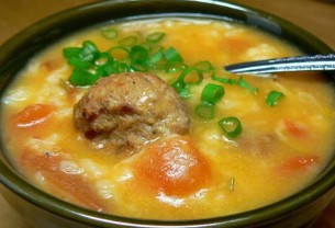 西红柿肉丸疙瘩汤，简单美味