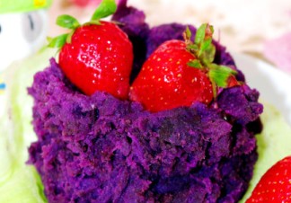 草莓紫薯泥的做法_草莓紫薯泥怎么做