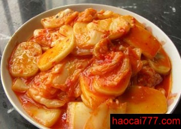 韩国泡菜炒年糕，做法简单味道不错的菜