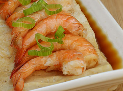 鲜海虾蒸豆腐，不输给宫廷盛宴的美食