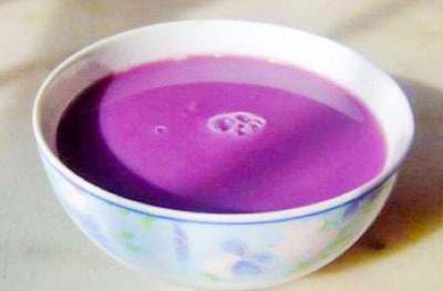 火龙果皮豆浆，迷人的紫色豆浆做法