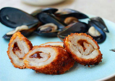 梅酱猪肉卷搭配清水贻贝，幸福感满满的营养早餐